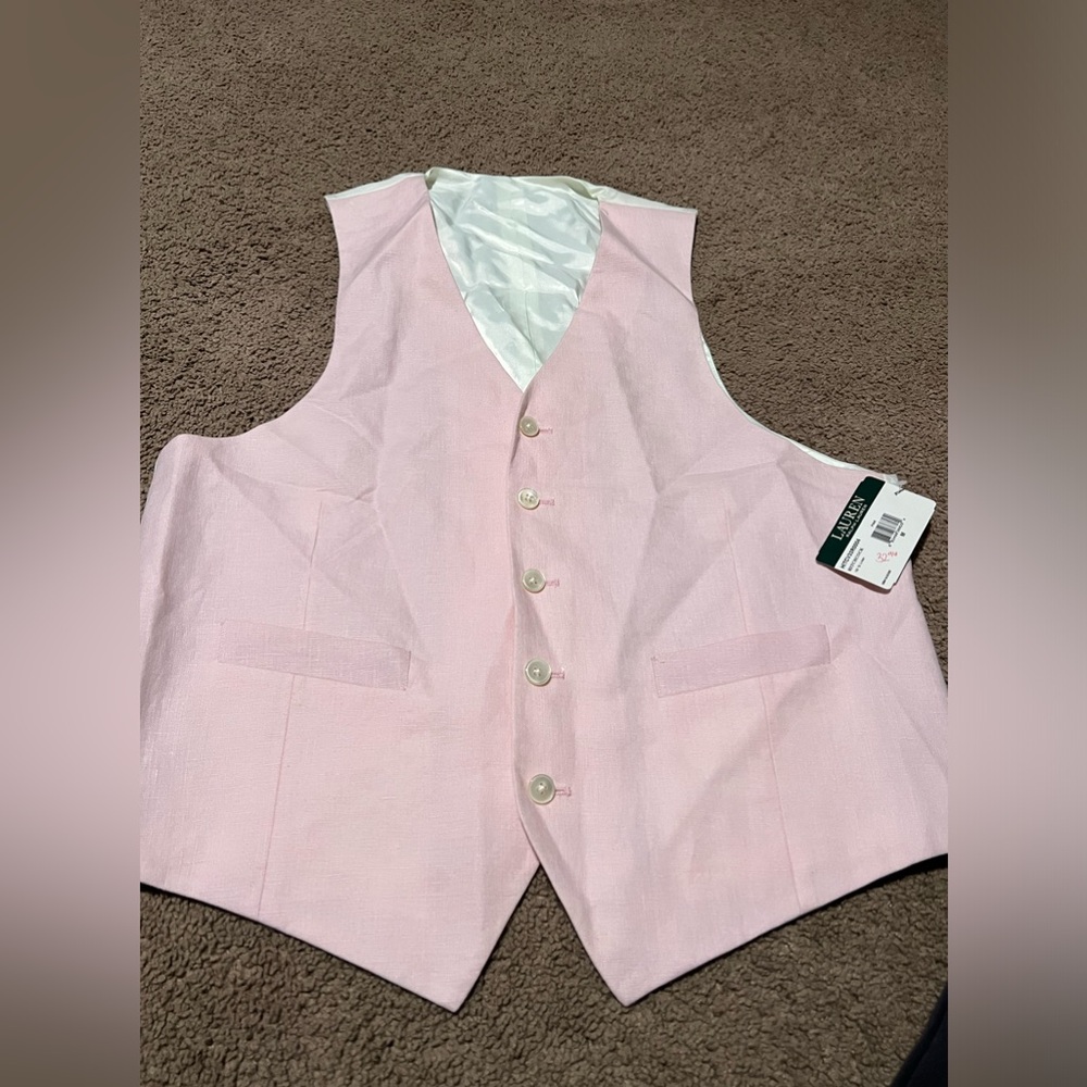 Ralph Lauren Pink Button-Up Vest